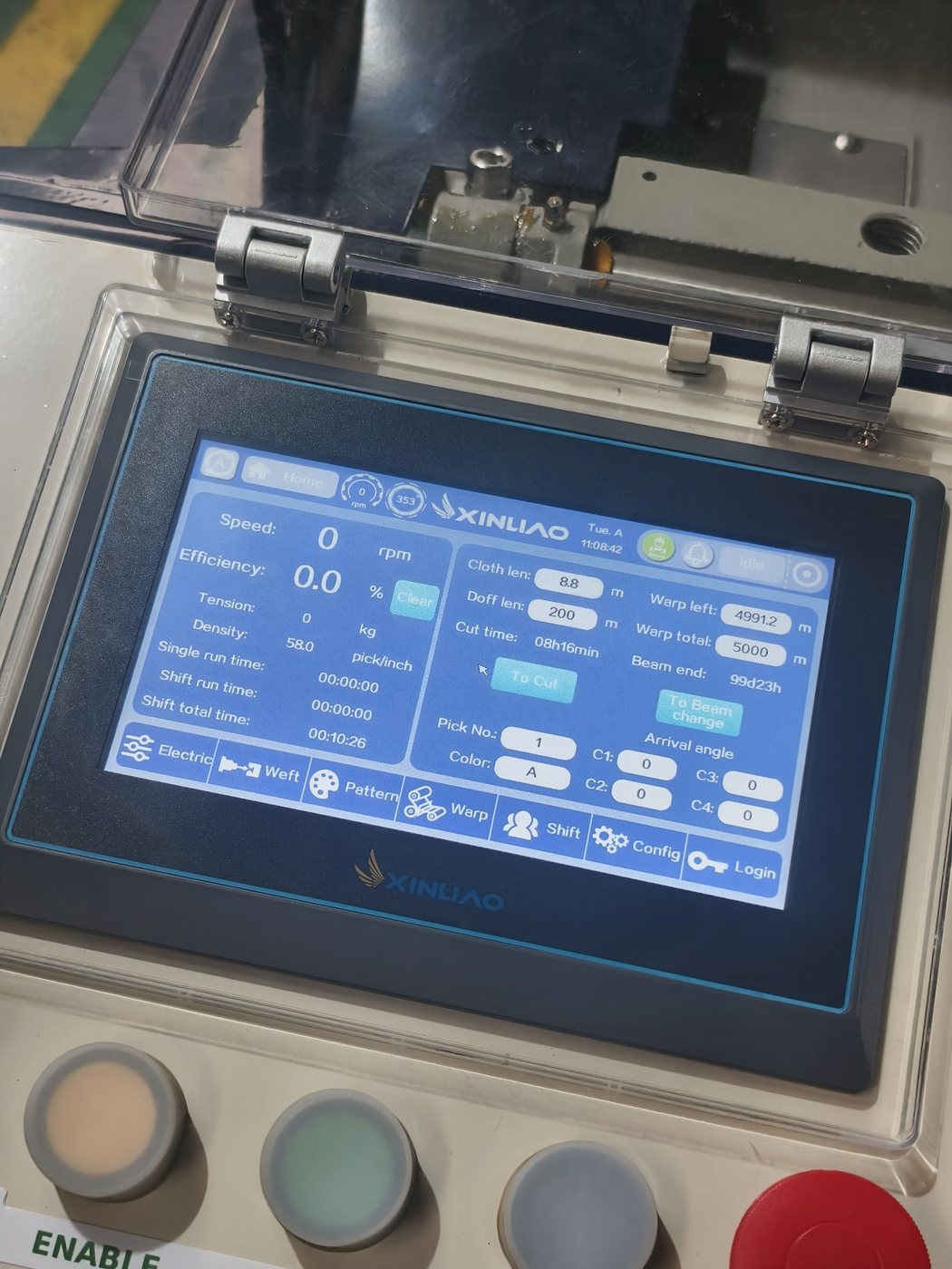 JTM-508 akıllı elektrik kontrol HMI ekranı